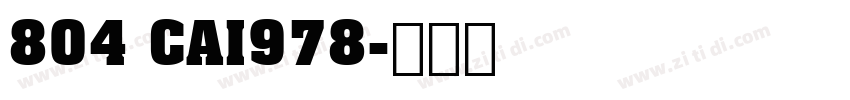 804 CAI978字体转换